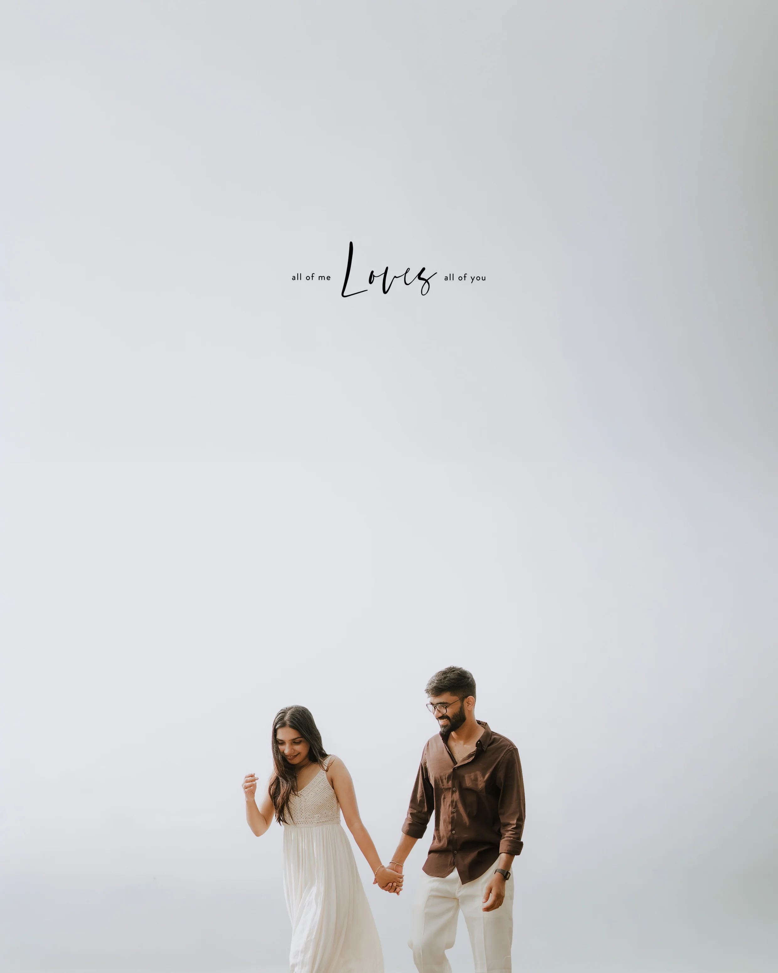 Couple beneath a handwritten love detail